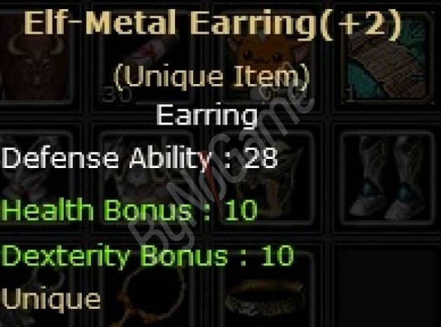 elf metal earing +2