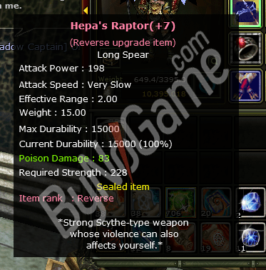 Hepa’s Raptor Reb +7 (198 ap)