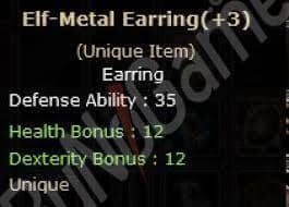 +3 Elf-Metal Earring - EME