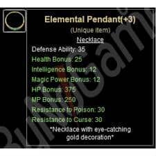 +3 Elemental Pendant