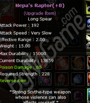 Sell +8 No Reb hepa raptor pazarlık yok