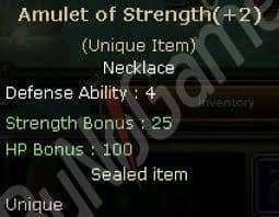 +2 AMULET OF STRENGTH 7/24 GÜNCEL, UYGUN FİYAT