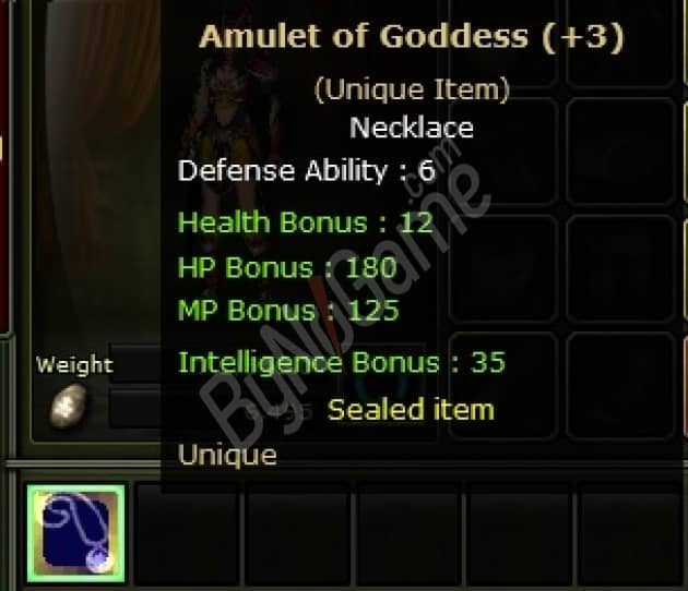 +3 Amulet Of Goddess Satılır