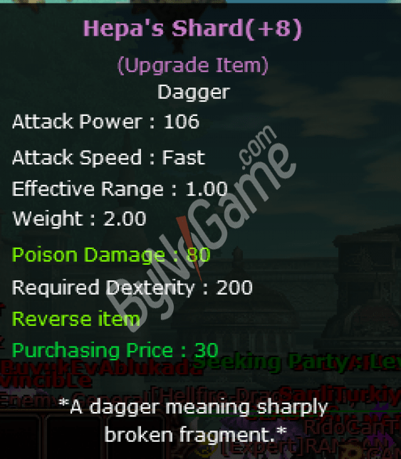 HEPA SHARD +8 NO REB