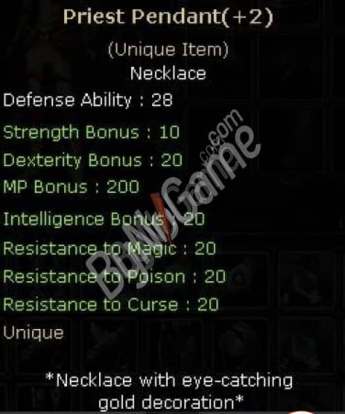 Priest Pendant +2
