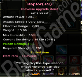 Rev. +9 EX RAPTOR 201 AP