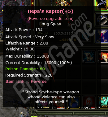 Exp Hepa raptor +5 Rev