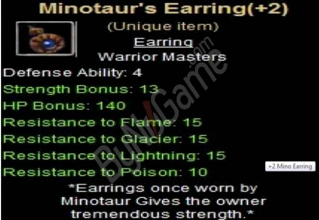 Dual +2 Mino earring 1350TL