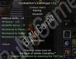 DUAL COCKATRICE’S EARRING +2