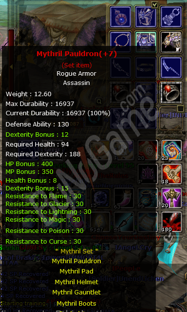 +7 Mythril Set Rogue