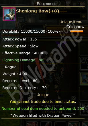 +8 Shenlong Bow