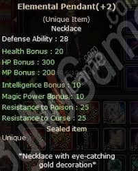 ELEMENTAL PENDANT +2