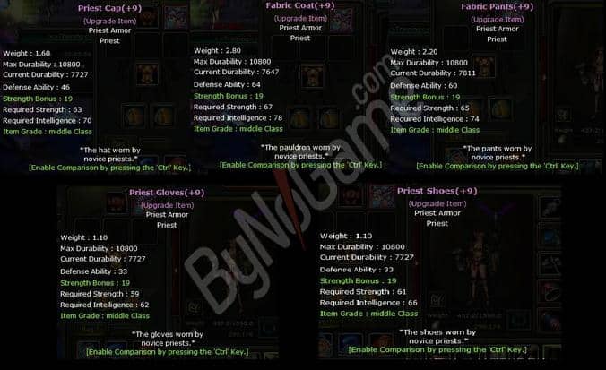 +9 Priest Paper SET