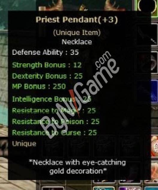 Priest Pendant +3