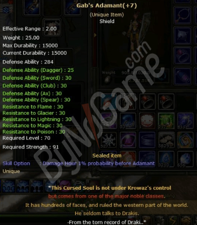 +7 Gabs Adamant (item rebirttir.)