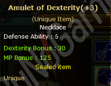 SELLİNG +3 AMULET OF DEXTERİTY !
