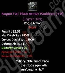 ROGUE +9 göğüstlük fp 19dex