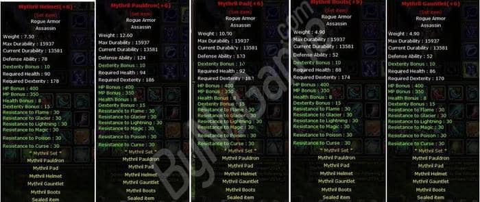 +6 ROGUE MYTHRİL SET