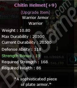 Warior chitin helmet +9