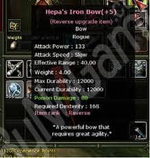 Rev. +5 Iron Bow