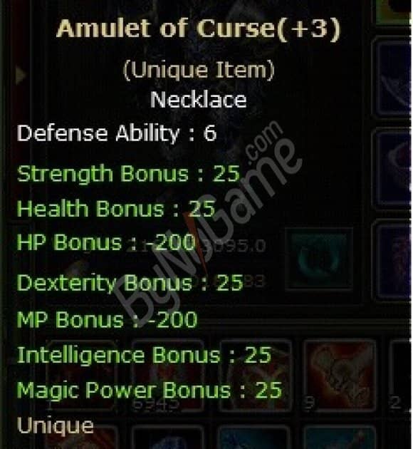 +3 AMULET OF CURSE