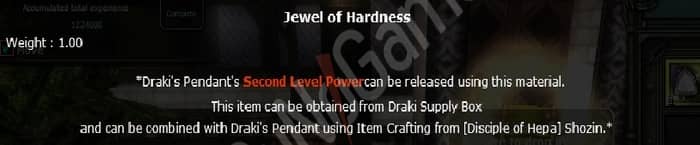 Draki Pendant Meteryali Jewel Of Hardness