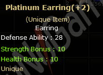 PLATINUM EARRING +2