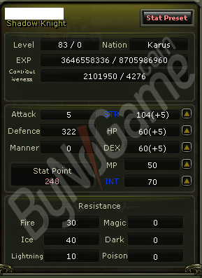83 LVL ~ %41 ~ 2.1milyon NP’li ~ Karus ~ Priest