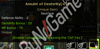 Amulet Of Dextery +1