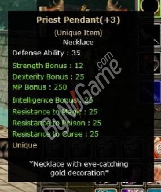 Priest Pendant +3