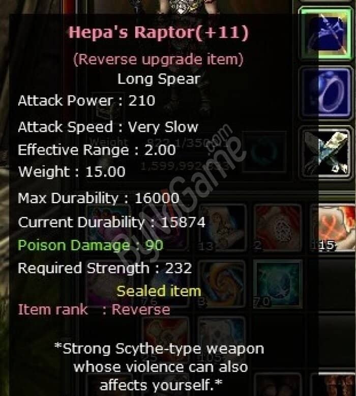 Rev. +11 Hepa’s Raptor