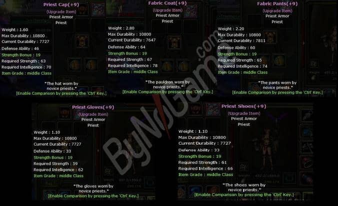 Priest Fabric Set +9 (STR 19)