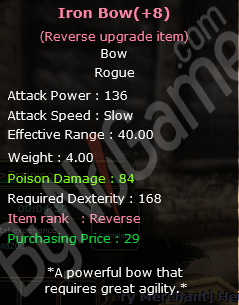 Rebirth +8 Exp İron Bow