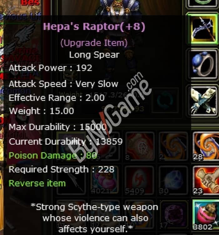 +8 Hepa’s Raptor no reb