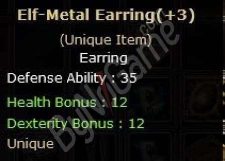 ELF METAL EARRING +3 | EME +3 | ELF-METAL EARRING +3
