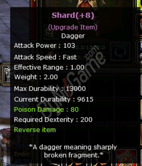 +8 exp shard//+8 rogue chitin set