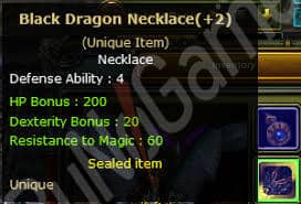 +2 Black Dragon Necklace Satılık . Server Vega