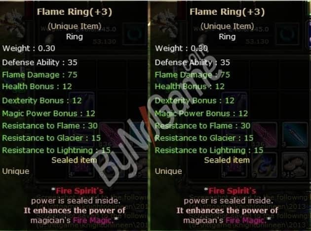 dual flame ring +3