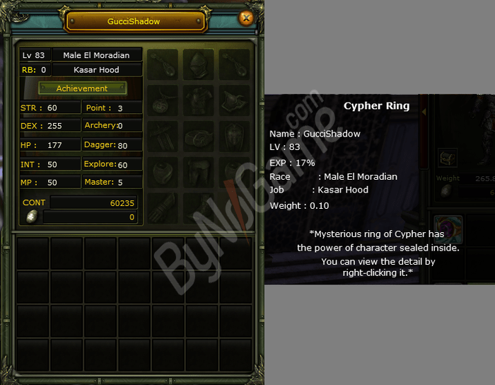 83 %17 / 60k NP / HUMAN-ROGUE
