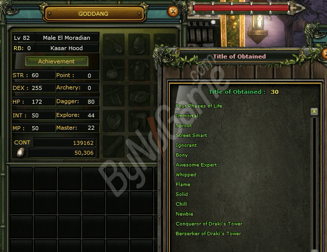 82 LVL HUMAN ROGUE 139K NP