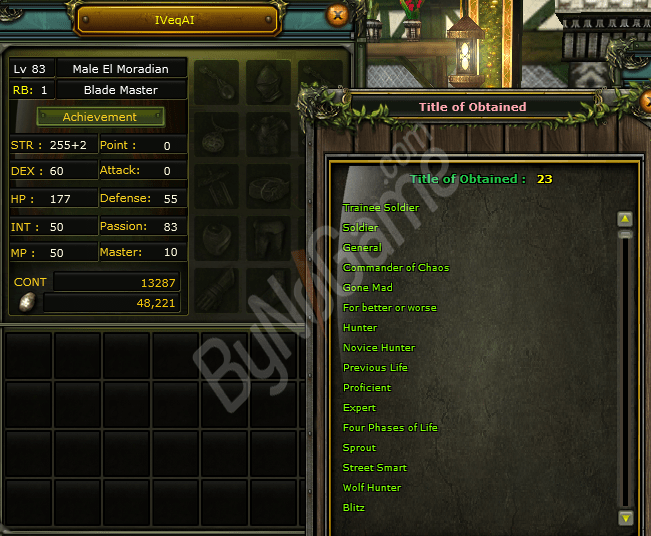 83/1 %100 HUMAN WARRIOR 40 DEF 13K NP