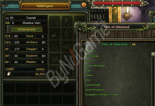 83 LVL 100 DEF 64K NP KARUS OKÇU