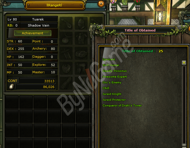 80 LVL // 100 DEF // 33K NP KARUS ROGUE