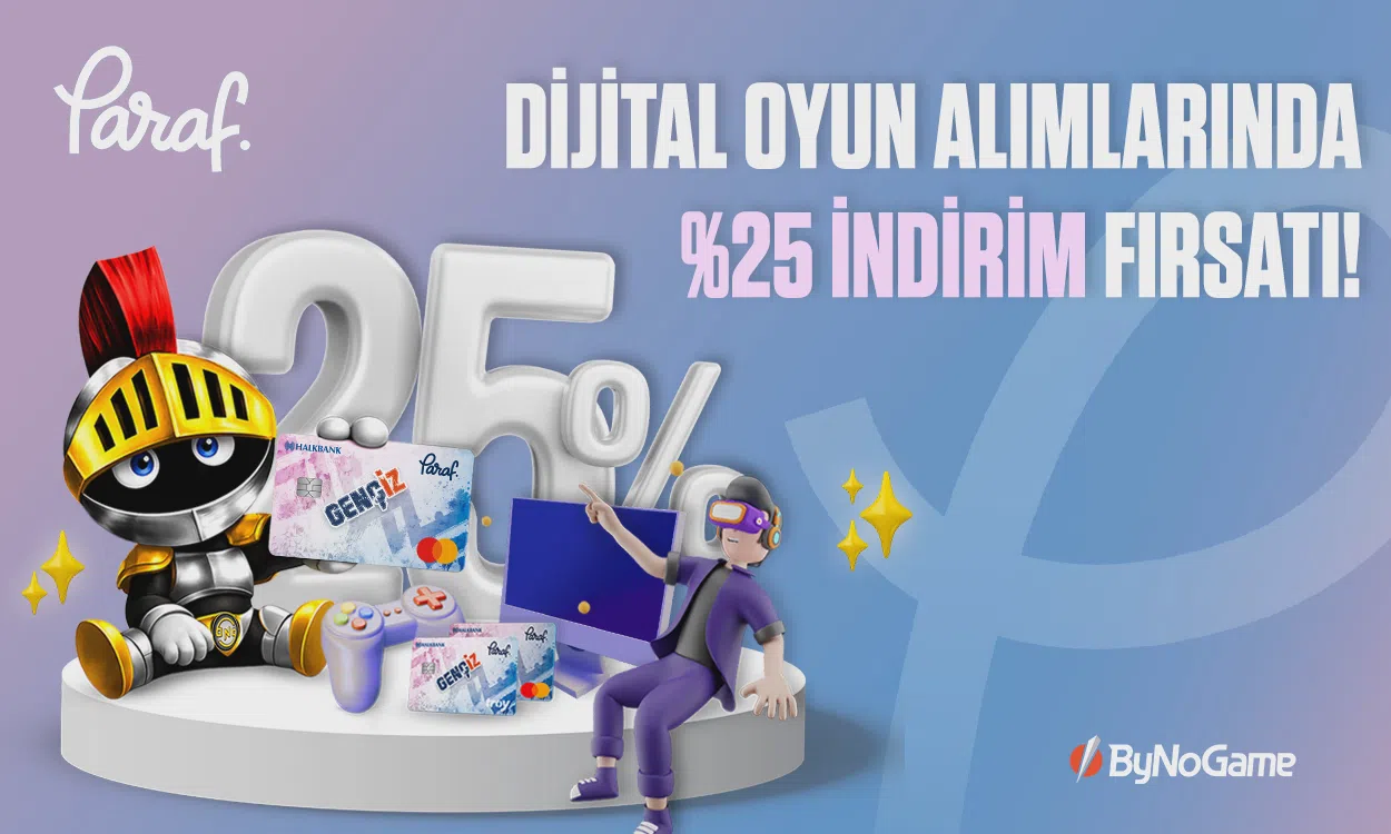 Paraf Gençİz Kart ile Oyun Alışverişlerinde %25 İndirim!